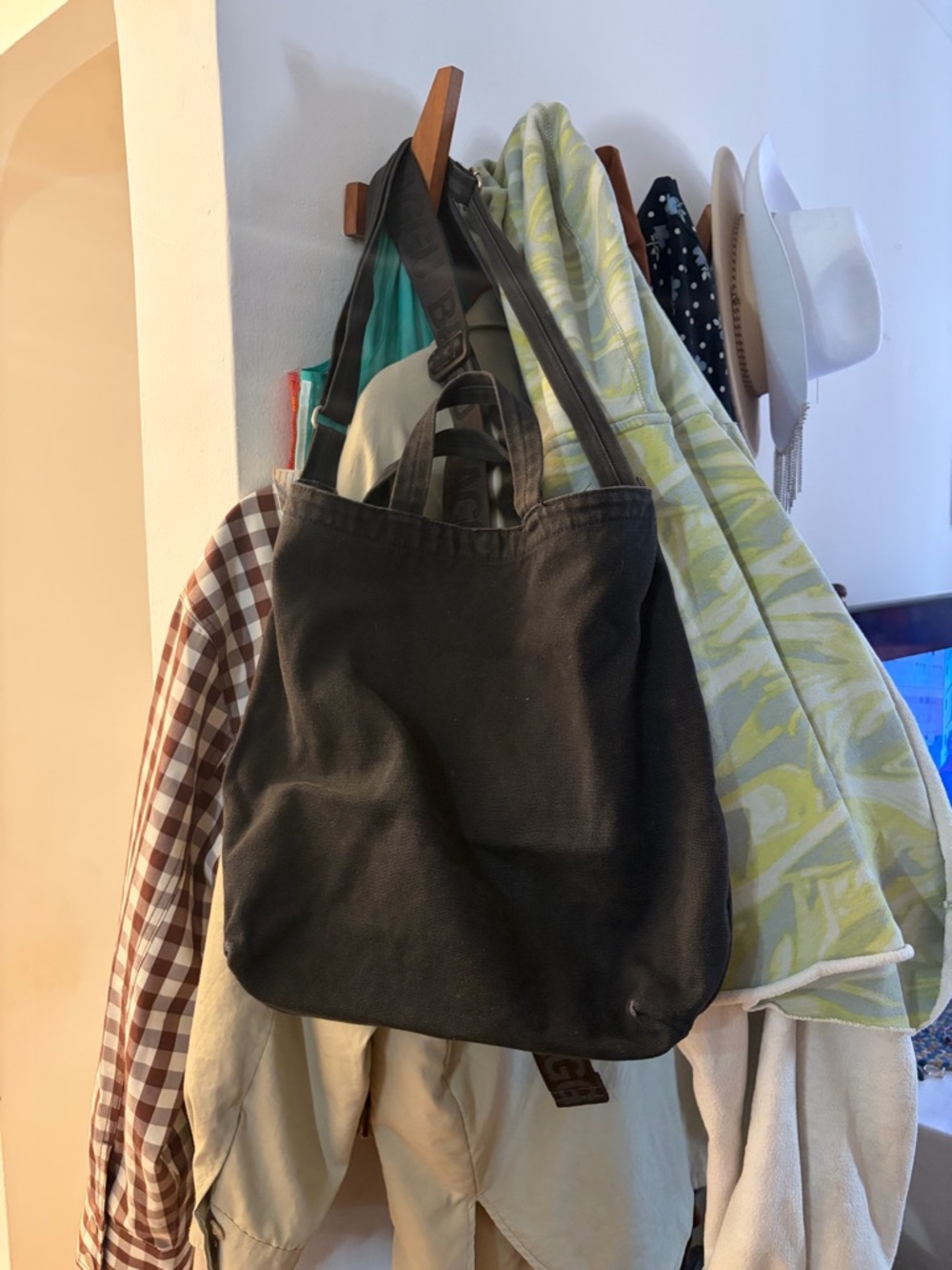 BAGGU Black Canvas Tote Bag